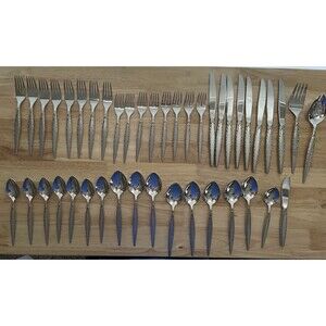 Vintage 43Pcs Oneida Venetia Community Stainless Flatware ‎ missing 1 teaspoon